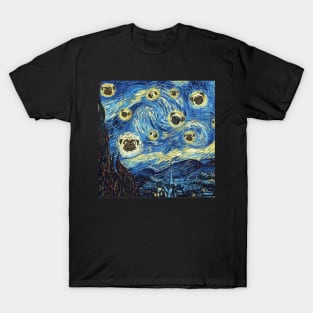 pug starry night T-Shirt